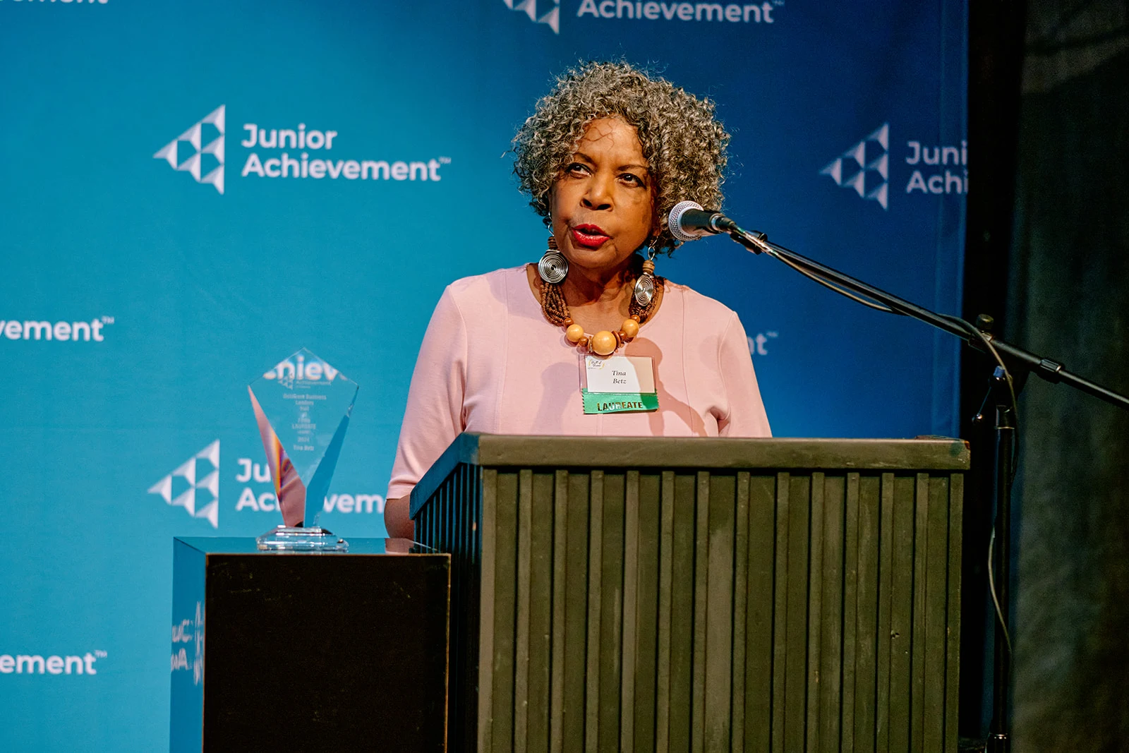 Speaker at Junior Achievement event.