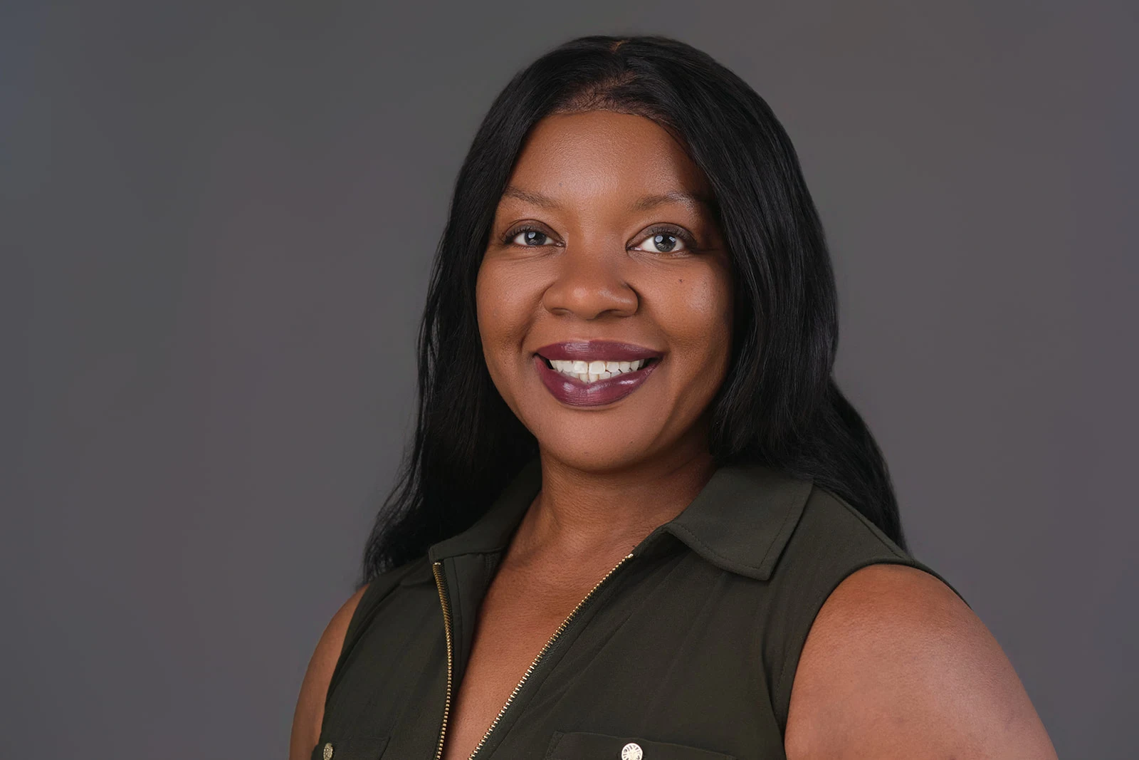 A team headshot session set up on-site in a Delaware office, photographed by Errol E Photography.